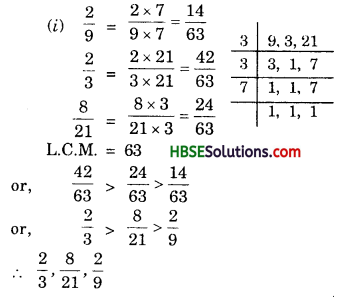 HBSE 7th Class Maths Solutions Chapter 2 Fractions and Decimals Ex 2.1 3