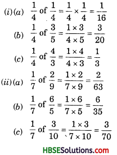 HBSE 7th Class Maths Solutions Chapter 2 Fractions and Decimals Ex 2.3 1