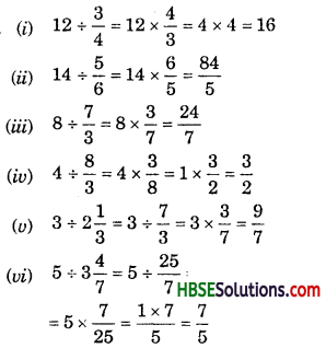 HBSE 7th Class Maths Solutions Chapter 2 Fractions and Decimals Ex 2.4 2