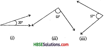 HBSE 7th Class Maths Solutions Chapter 5 Lines and Angles Ex 5.1 1
