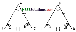 HBSE 7th Class Maths Solutions Chapter 7 Congruence of Triangles Ex 7.1 1