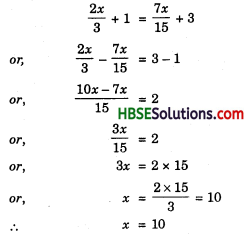 HBSE 8th Class Maths Solutions Chapter 2 Linear Equations in One Variable Ex 2.3 1