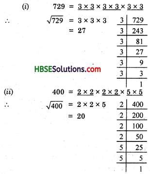 HBSE 8th Class Maths Solutions Chapter 6 Square and Square Roots Ex 6.3 1