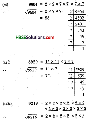 HBSE 8th Class Maths Solutions Chapter 6 Square and Square Roots Ex 6.3 4