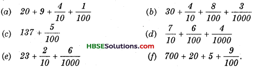 HBSE 6th Class Maths Solutions Chapter 8 Decimals Ex 8.2 5