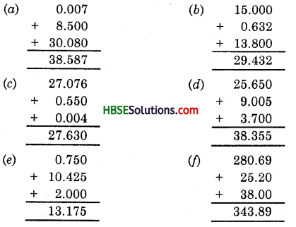HBSE 6th Class Maths Solutions Chapter 8 Decimals Ex 8.5 1