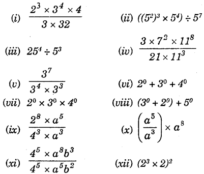 HBSE 7th Class Maths Solutions Chapter 13 Exponents and Powers Ex 13.2 1