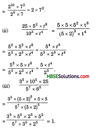 HBSE 7th Class Maths Solutions Chapter 13 Exponents and Powers Ex 13.2 6