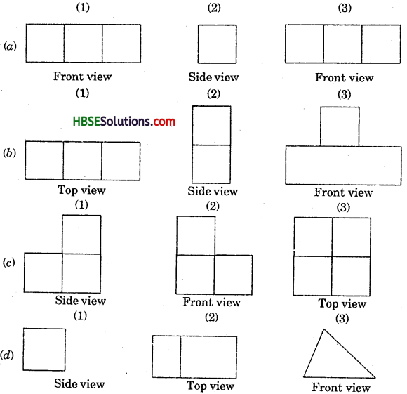HBSE 7th Class Maths Solutions Chapter 15 Visualising Solid Shapes InText Questions 15