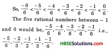 HBSE 7th Class Maths Solutions Chapter 9 Rational Numbers Ex 9.1 1