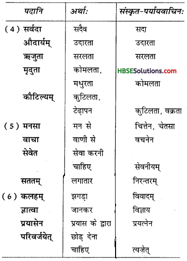 HBSE 7th Class Sanskrit Solutions Ruchira Chapter 6 सदाचारः-5